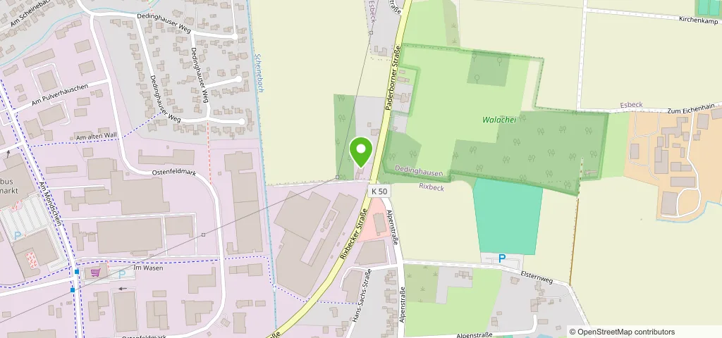 Kartenausschnitt: BoxInn Standort, Paderborner Str. 1, Lippstadt